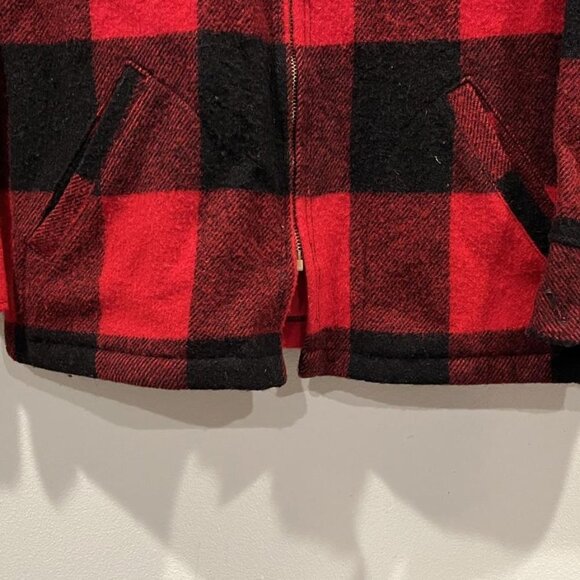 VINTAGE L.L BEAN PLAID RED FIELD JACKET - Picture 4 of 14